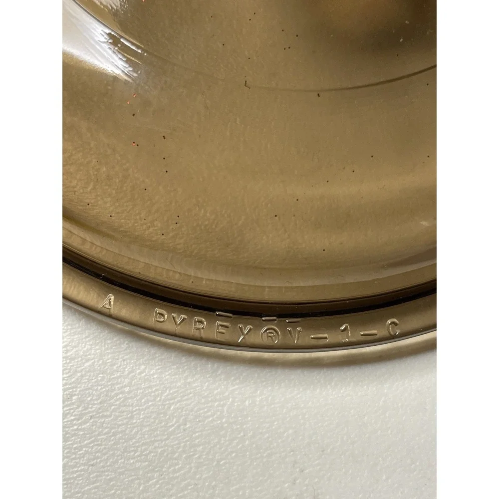 Pyrex Corning Ware Visions V-1-C Amber Glass Round Replacement Lid Only 6 3/8